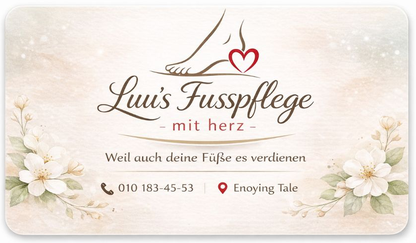 Visitenkarten-Design von Luui's Fusspflege